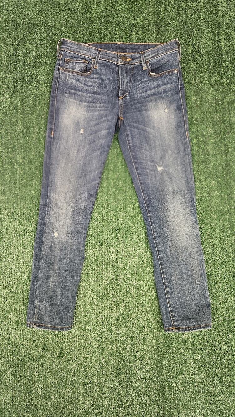 True Religion Halle Mid Rise Super Skinny Jeans 26 (28x24.5) Blue Stretch Womens